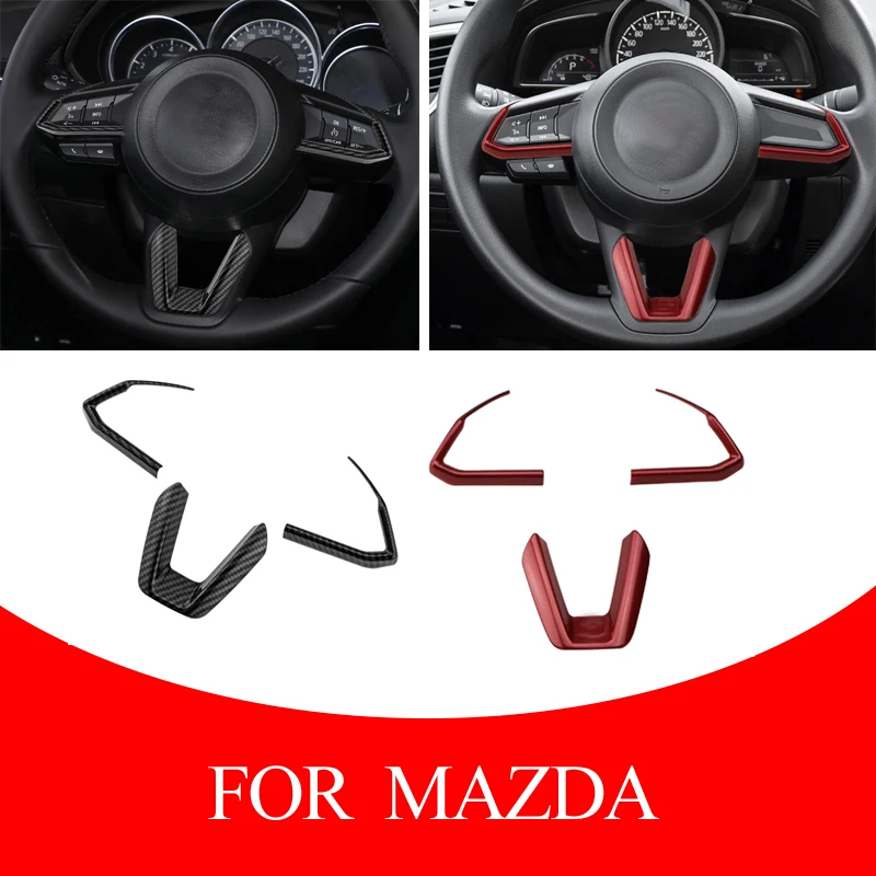 Автомобильная отделка рулевого колеса, блестки, Обложка, наклейка для Mazda 2 3 6 Demio CX3 CX-3 CX-5 CX5 CX7 CX9 Axela ATENZA 2017-2019