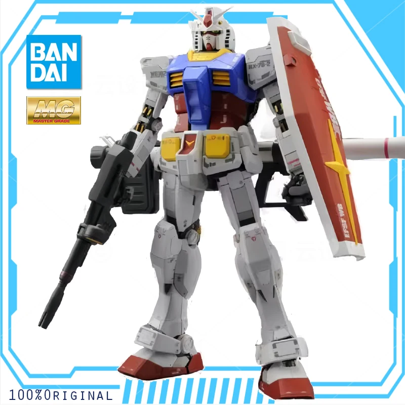 BANDAI Anime MG 1/100 RX-78-2 Gundam Ver. Новинка 3,0, мобильный отчет, сборка Gundam, пластиковая модель в комплекте, экшн-игрушка, фигурки, подарок