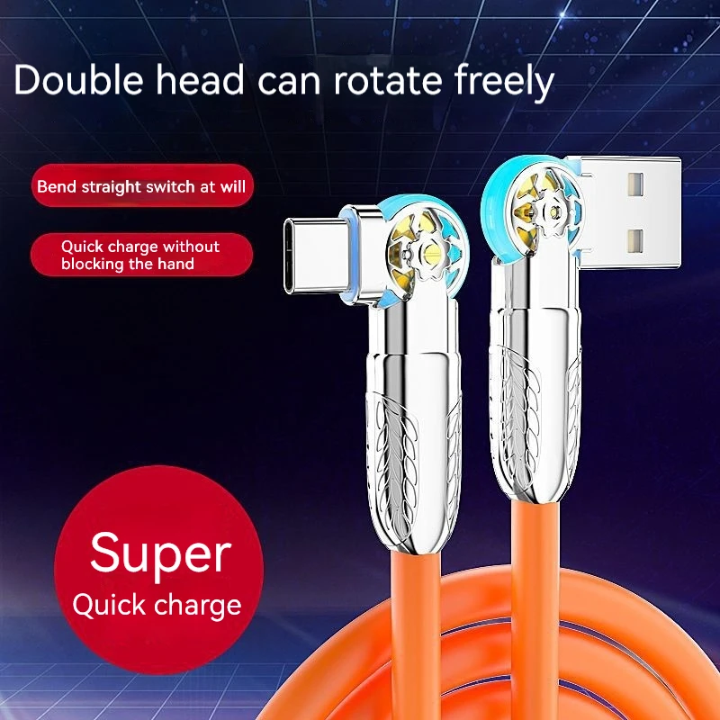 Кабель USB C для быстрой зарядки, мягкий силиконовый кабель типа C для Xiaomi Samsung S22 S20