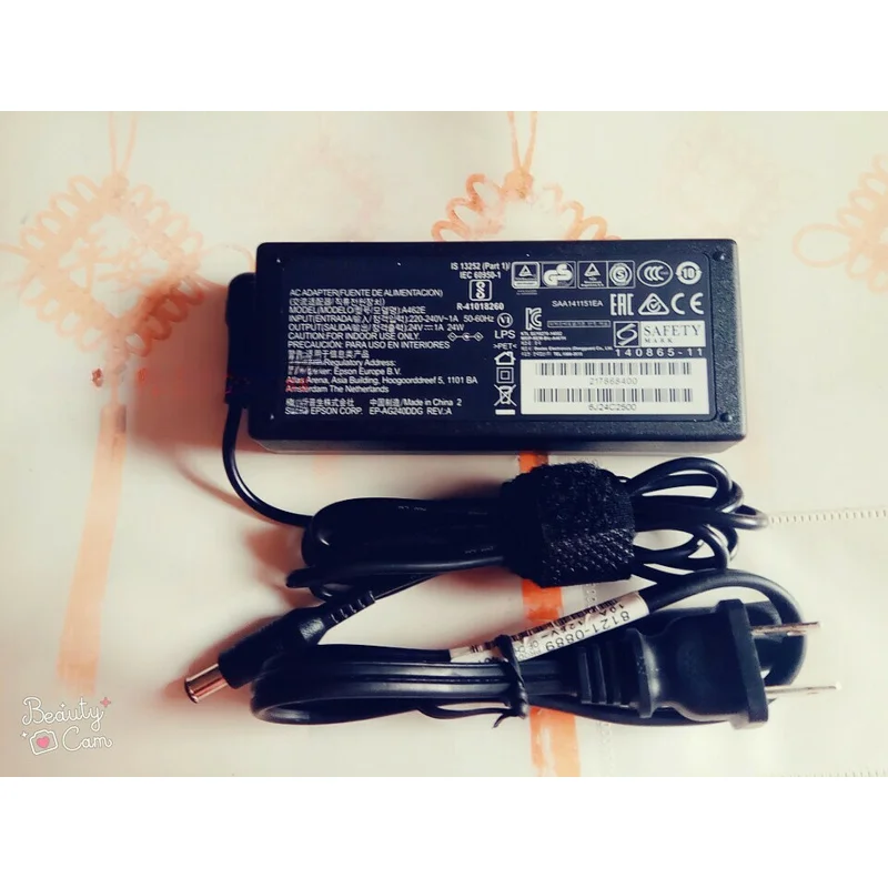 Адаптер переменного и постоянного тока для Epson wf-100 b581a, блок питания для принтера a462e, зарядное устройство 24 В, 1 А Аксессуары и запчасти