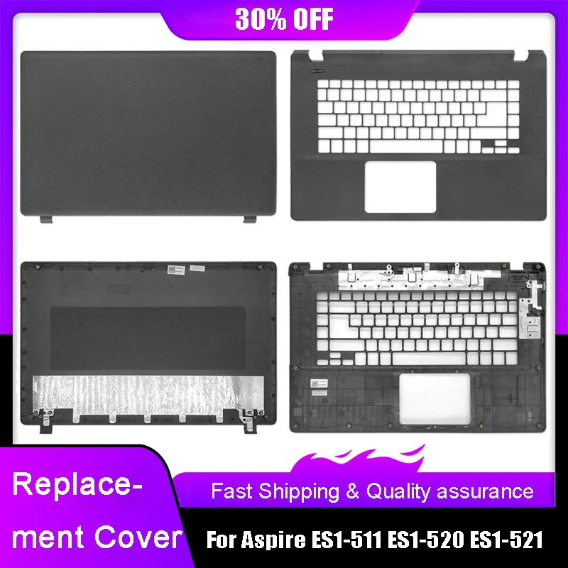 Новая задняя верхняя крышка ЖК-дисплея для ноутбука Acer Aspire ES1-511 ES1-520 ES1-521 ES1-522, верхняя задняя крышка с упором для рук, черная корпус A C