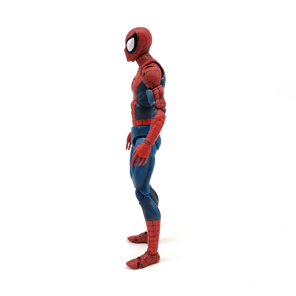 Фото Фигурка героя Marvel Mafex 075 Мстители Человек-паук, статуя может изменить лицо Тома Голландии, модель человека-паука, кукла, игрушки, коллекционный подарок №4