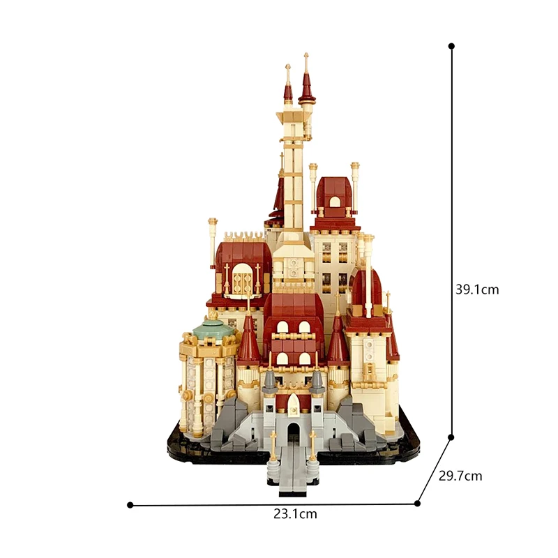 Фото Конструктор MOC Rose в виде замка, набор строительных блоков из мультфильма «Крепость мечты», модель конструкции, кирпичная игрушка, костюм для детей, подарок на день рождения и Рождество №4