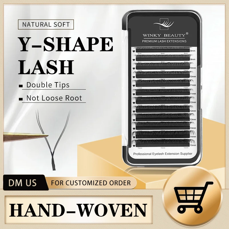 Winky beauty YY Shape Индивидуальные ресницы C D Curl Натуральные ресницы ручной работы 0,05 0,07 мм Норковые ресницы премиум-класса Косметика
