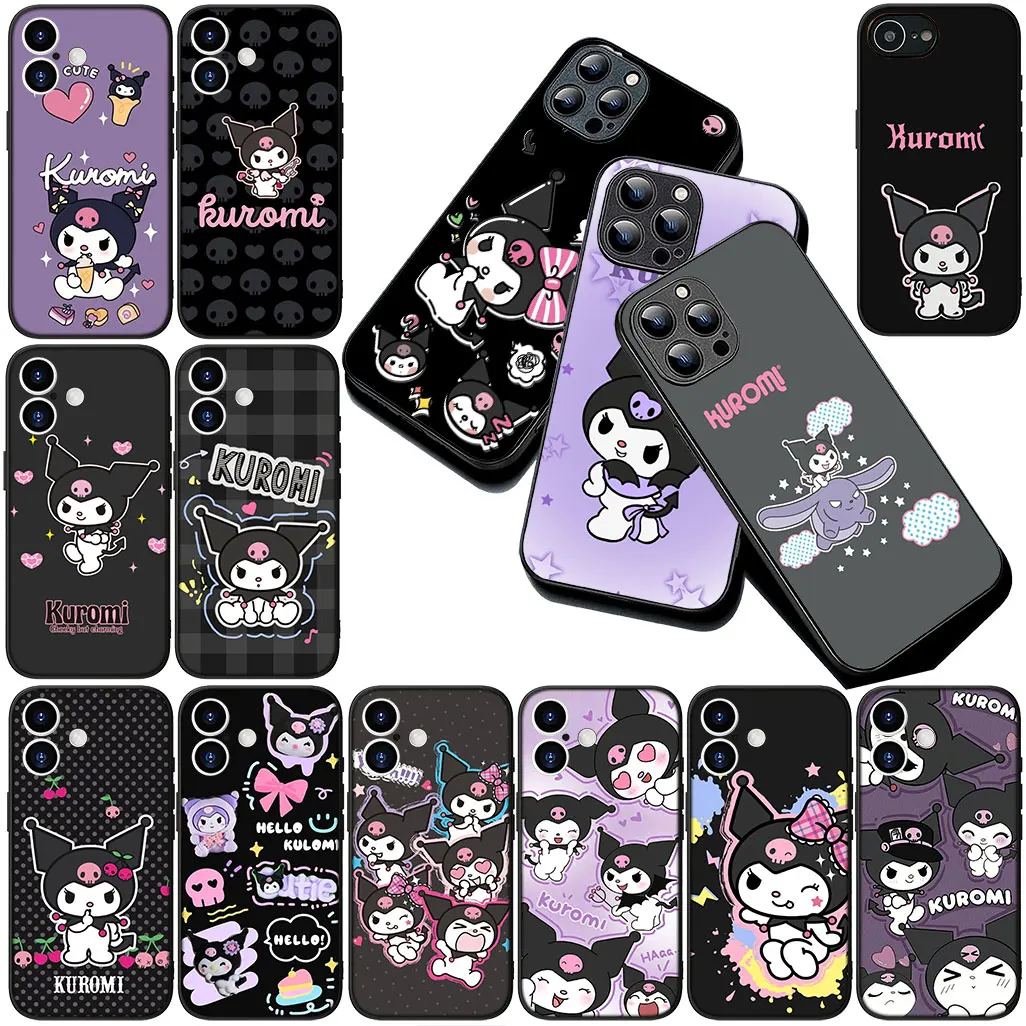 Фото Мягкий чехол для Xiaomi Poco X7 X6 M7 F6 F7 Ultra M6 Pro C75 C65 C71 4G 5G Чехол для телефона Cute Kuromi Fashion Cartoon Black Coque №2