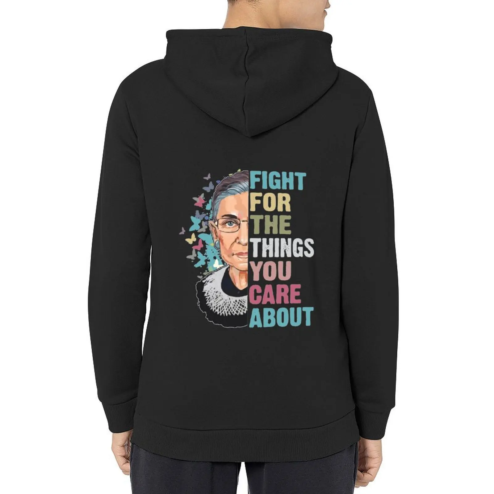 Футболка Notorious RbgRBG Fight For The Things You Care About Толстовка с капюшоном корейская одежда осенняя мужская толстовка с капюшоном