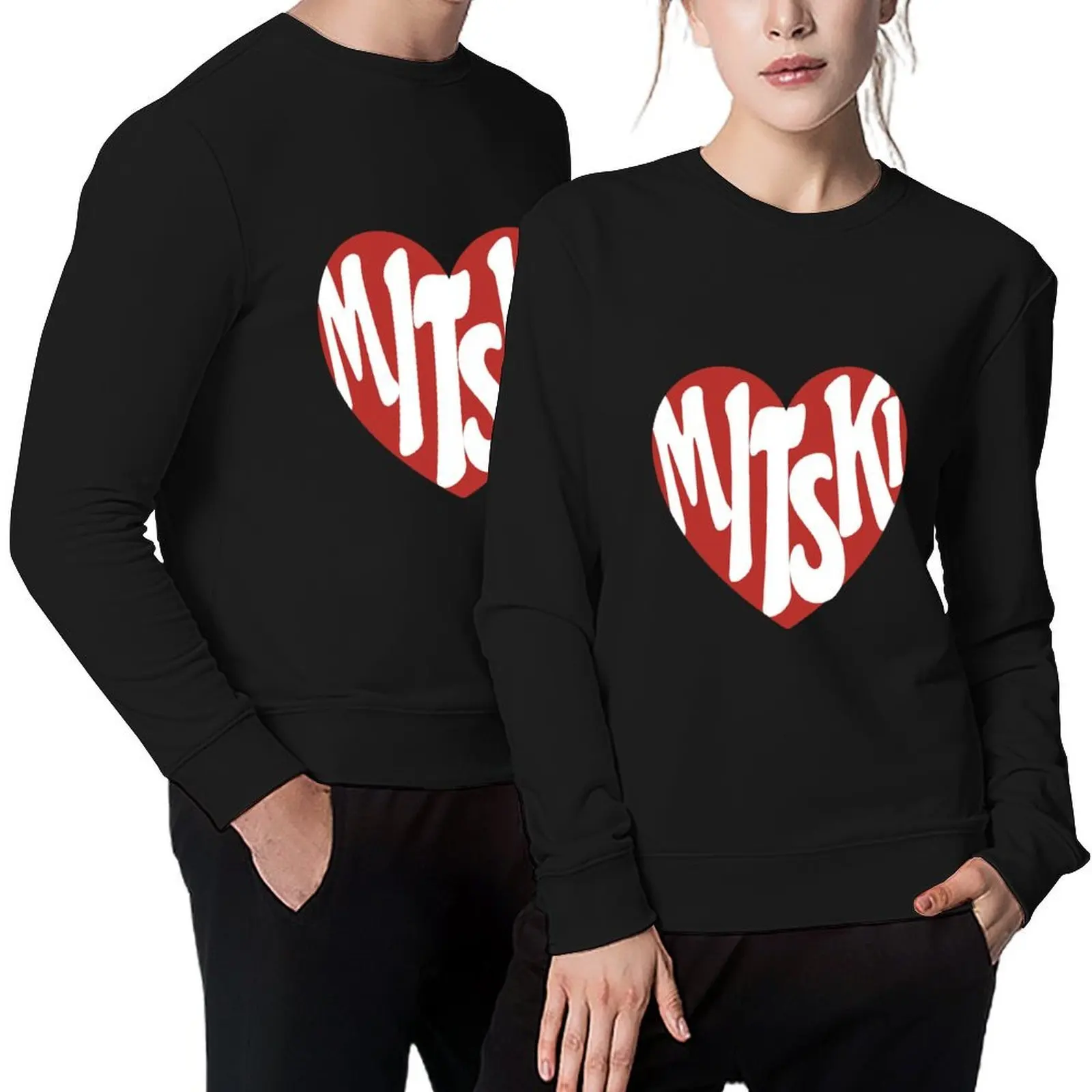 Mitski Heart Logo Sticker Пуловер мужское пальто зимняя одежда корейская одежда пуловер в японском стиле