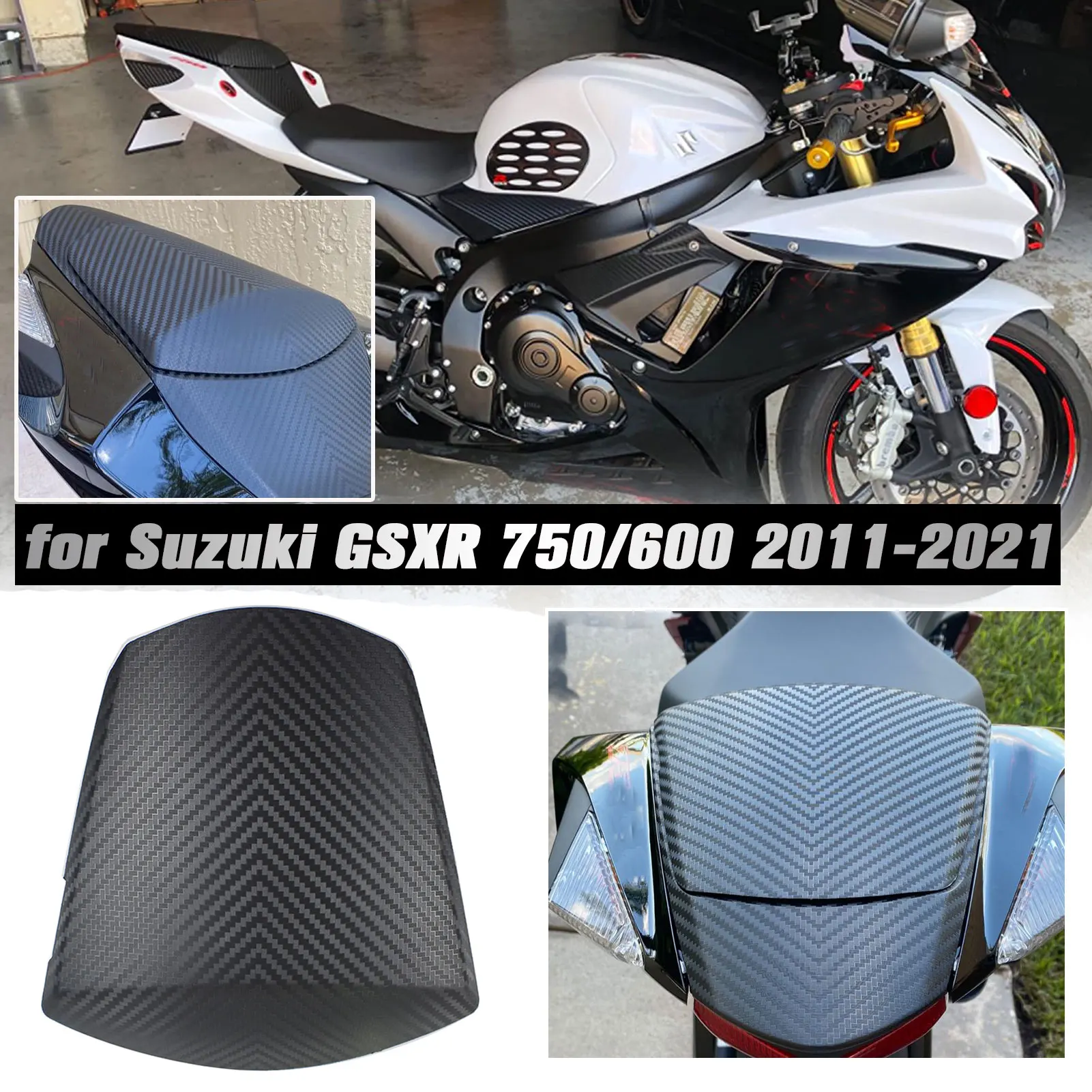 Для GSXR600 GSXR750 чехол на сиденье обтекатель для Suzuki GSX-R 600 750 K11 2011-2024 аксессуары для заднего пассажирского сиденья мотоцикла