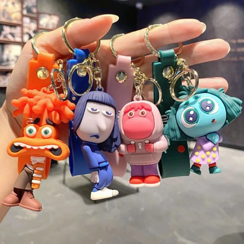 Аниме Inside Out Bag Подвеска Аксессуар Брелок Psychic War Sad Emotion Kawaii Фигурка Модель Игрушка Кукла Мужской Ключ от машины