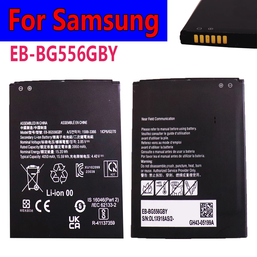 Оригинальный аккумулятор EB-BG556GBY, 4050 мАч для Samsung Galaxy XCover 7 G556B G556BU1 G556B/DS