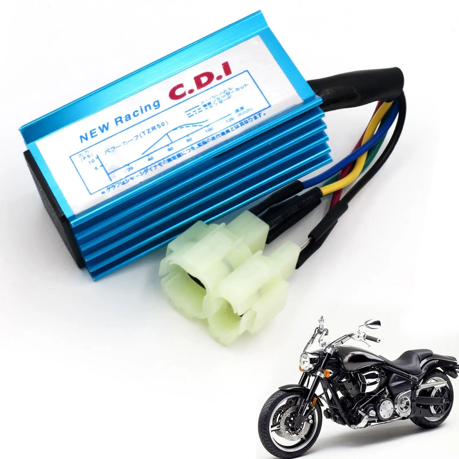 Фото 6Pin Gy6 R ing Cdi Коробка с катушкой зажигания алюминий синий для серии Gy6 50cc-250cc двигатели скутеры Go-Karts мотоциклы ATV №4