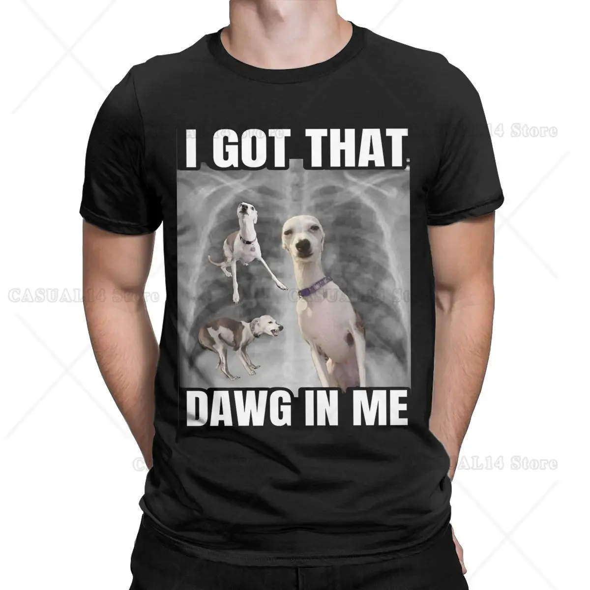 Футболки I Got That Dawg in Me для мужчин и женщин Fun Xray Dog Meme, уникальная хлопковая ткань с графическим принтом