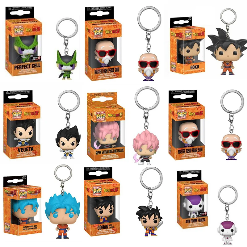 Карманный Брелок Funko POP с шариками дракона супер сайян Роза Гоку черный Вегета Гохан идеальная ячейка Мастер Роши игрушки-модели