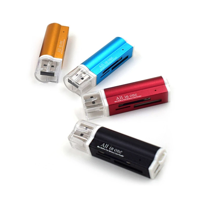 Высокоскоростной кардридер USB 2,0, кардридер с несколькими слотами, кардридер с несколькими слотами, USB-адаптер, поддержка TF/MS/
