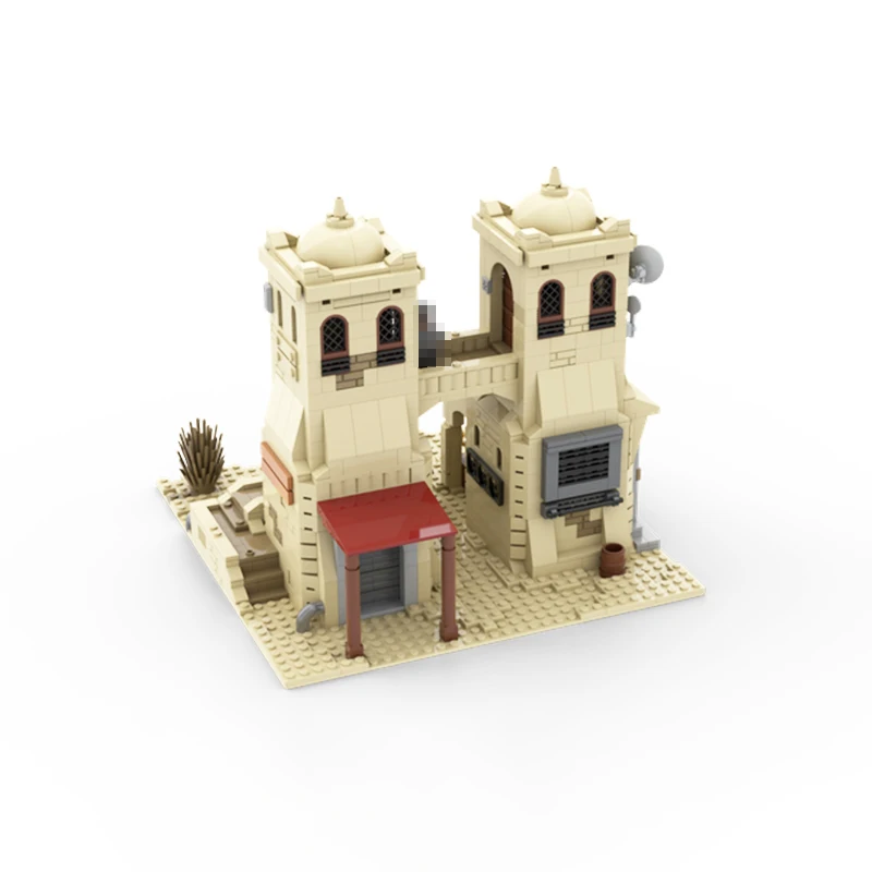 Фото Фильм Сцена Архитектура Mos Eisley Desert Towers MOC Building Block Технология Сборка Модель Кирпич-головоломка Игрушки Рождественский подарок №3