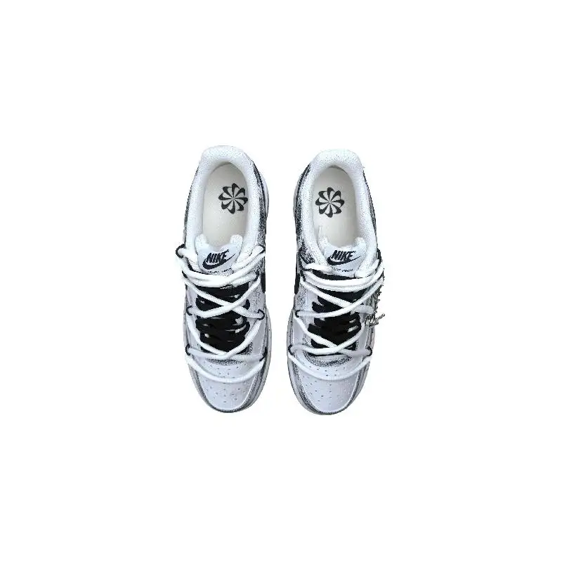 Фото 【Настроить】Nike Court Vision 1, обувь для скейтбординга, мужские низкие белые/красные кроссовки, DH2987-101 №4