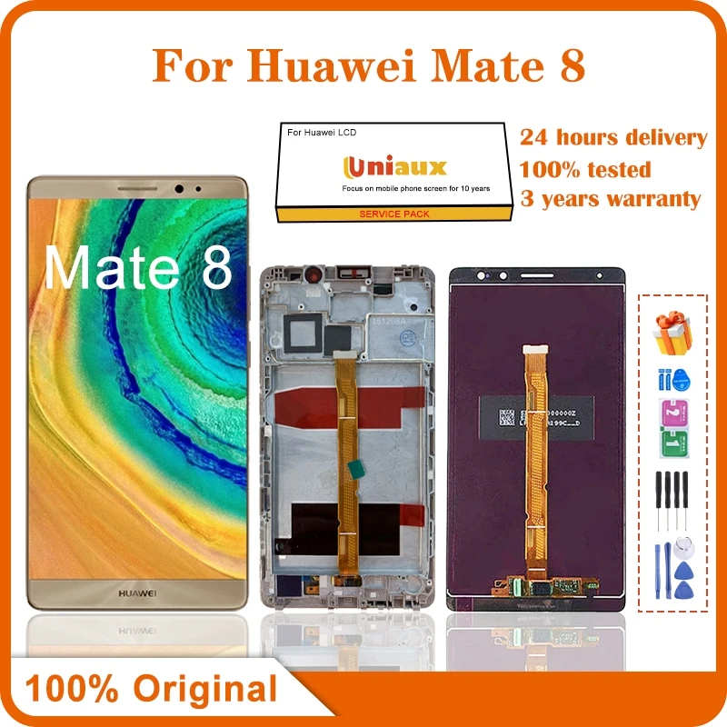 ЖК-дисплей 6,0 'для Huawei Mate 8, сенсорный экран, дигитайзер в сборе, замена для Mate 8 Mate 8, телефон, ЖК-экран