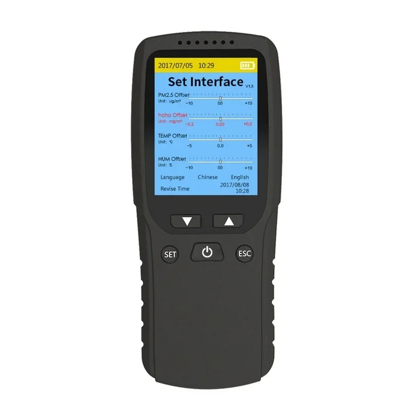 Фото Новый монитор 8 в 1, PM1,0 PM2,5 PM10, TVOC HCHO, детектор формальдегида, измеритель температуры и влажности, монитор качества воздуха, газоанализатор №3