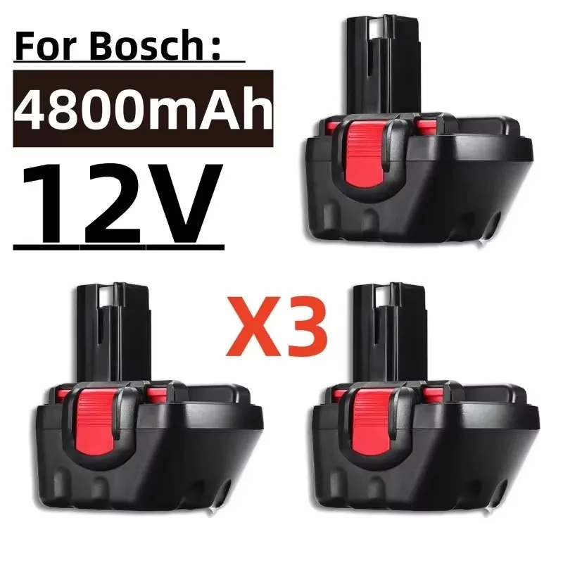 Для аккумуляторной батареи отвертки Bosch 12 В, 12 В, 4800 мАч, PSR, BAT043, BAT045, BAT046, BAT049, 2607335273 , 2607335274