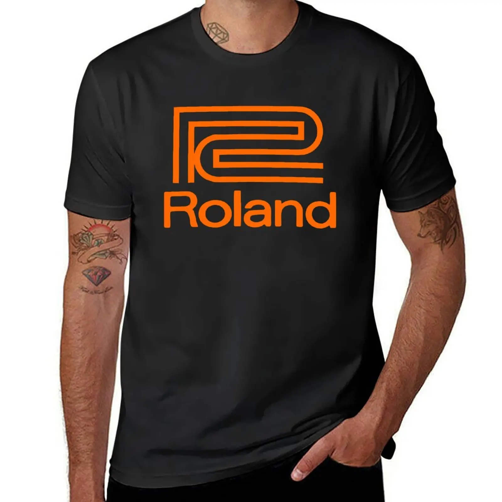 Мужская Винтажная Футболка Roland funnys