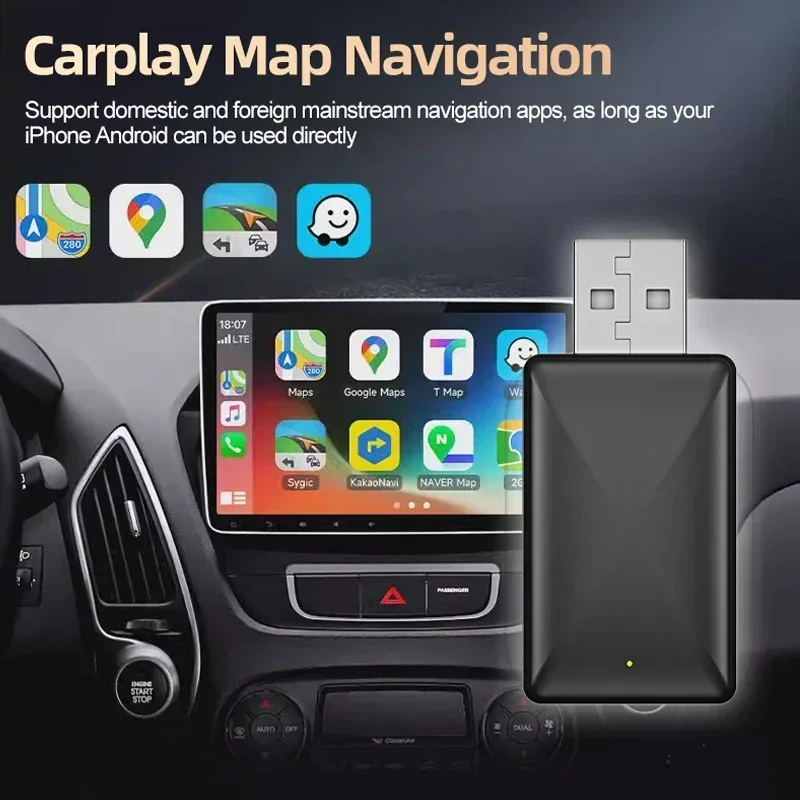 Фото Для BMW X5 E53 E70 F15 G05 CarPlay Bluetooth WiFi Быстрое подключение Plug and Play OEM Проводной универсальный мини-беспроводной адаптер CarPlay №4