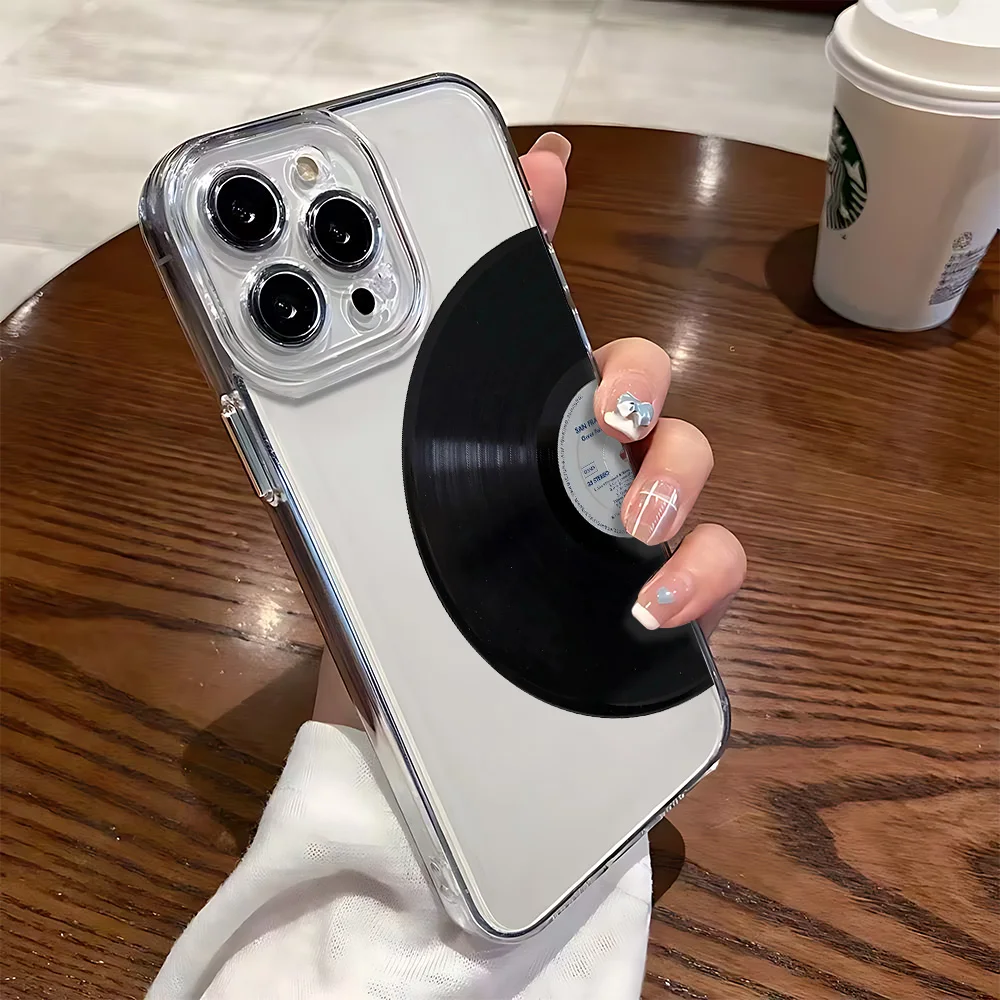 Фото Виниловый силиконовый чехол для телефона с принтом пластинок для IPhone 17 16 15 14 13 12 11 Pro Xs Max Air Mini 7 8 6 6s Plus SE 2020 2022 Cover №5