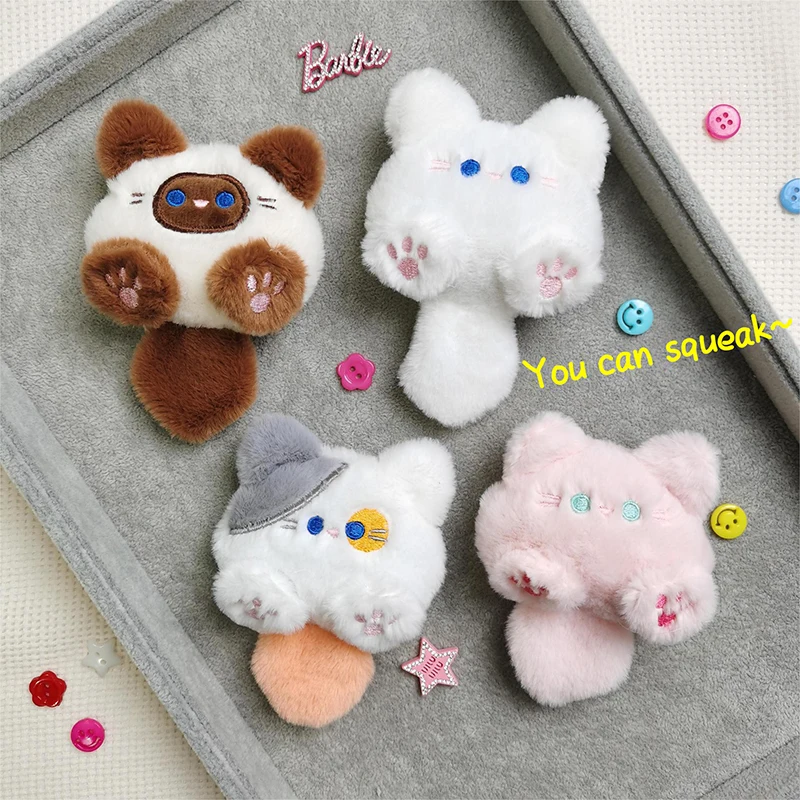 Фото Kawaii мягкий брелок с маленьким котом, плюшевая сумка, автомобильный кулон, брелок «сделай сам», детские мягкие игрушки в виде животных №3