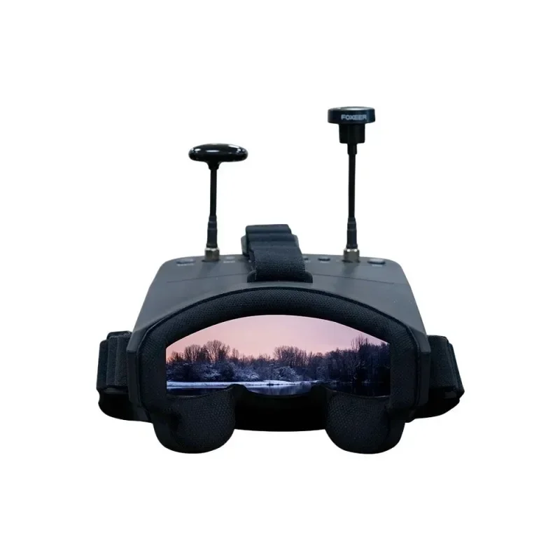 Foxeer 5,8G 40CH двойной приемник FPV очки 300cd/m2 встроенный аккумулятор 1430 мАч с панелью ECHO Pagoda Pro антенна DVR для FPV дрона