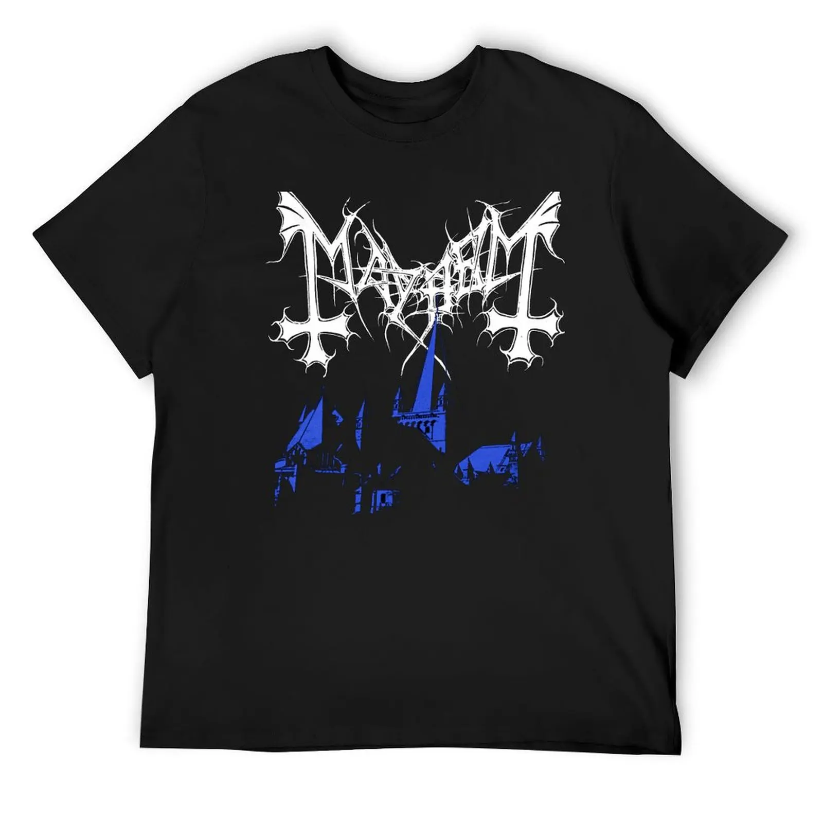 Mayhem - Norway Band - оригинальный логотип - футболка Fanart De Mysteriis Dom Sathanas, простые быстросохнущие мужские футболки
