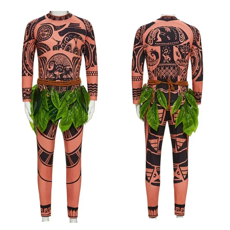 Volwassen Halloween Maui Tattoo Kostuum Mannen Vrouwen Carnival Feest Косплей Наряды Аниме Мультфильм Rollenspel Vermomming