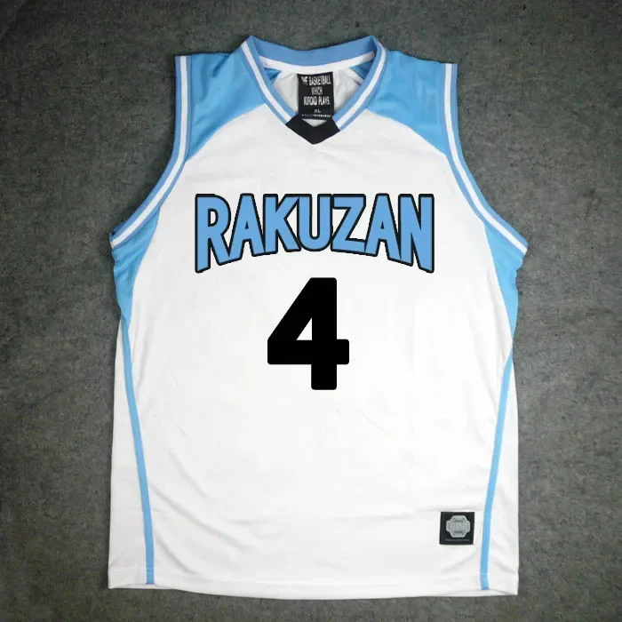 Аниме КУРОOKO'S BASKETBALL Kuroko No Basuke Косплей Rakuzan School # 4 Баскетбольная майка Акаши Сиджуро, костюм на Хэллоуин