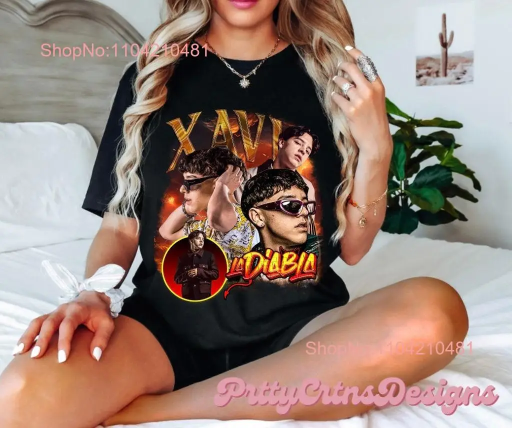 Xavi Мерч-концерт Фанаты La Diabla Victima poco a 2024 Tour Футболка с длинными или короткими рукавами