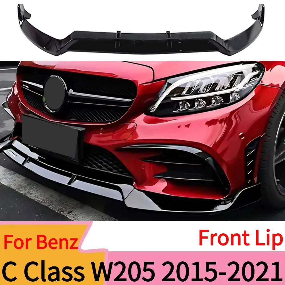 Для Mercedes Benz C Class W205 C205 2015-2021 передний бампер, комплект кузова, спойлер, разветвители, диффузор C200 C250 C260 C300 C400 C4