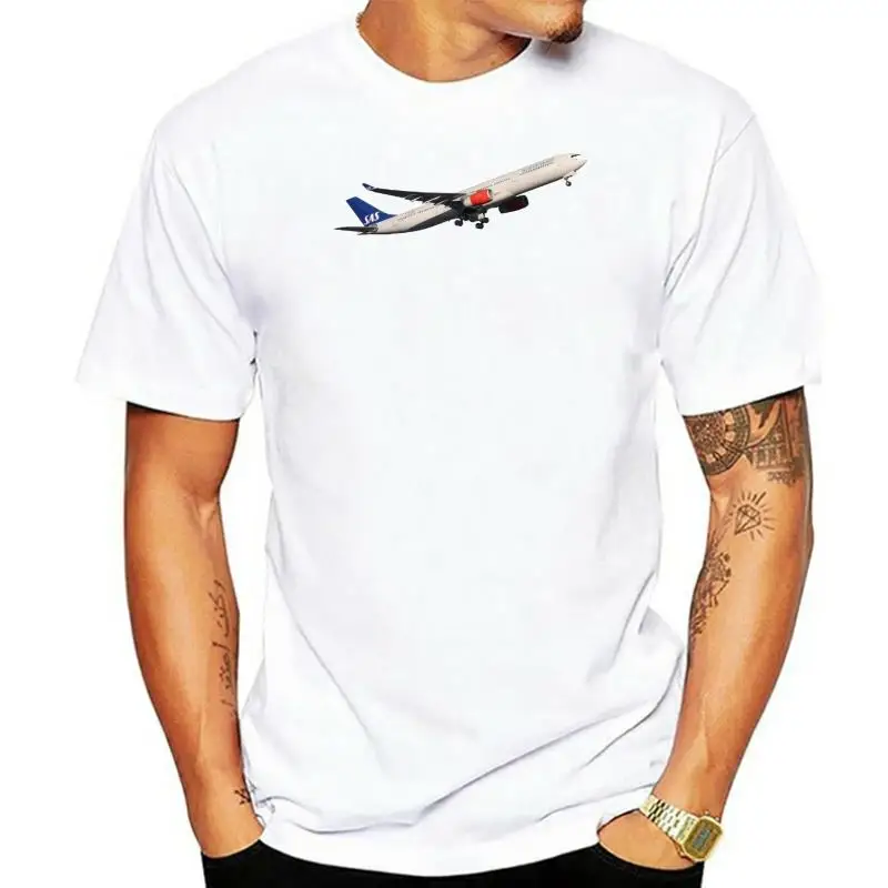 Футболка SAS Scandinavian Airlines Airbus A330 S, M, L, XL, XXL2022, новая летняя мужская футболка из 100% хлопка, футболки с короткими рукавами