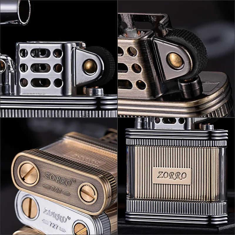 Zorro старый девятидверный прозрачный топливный бак Kero implement фонарик зажигалка из чистой меди креативная ретро ветрозащитная зажигалка подарочный инструмент (art.: 3920d02bd4de4) - 3920d02bd4de4