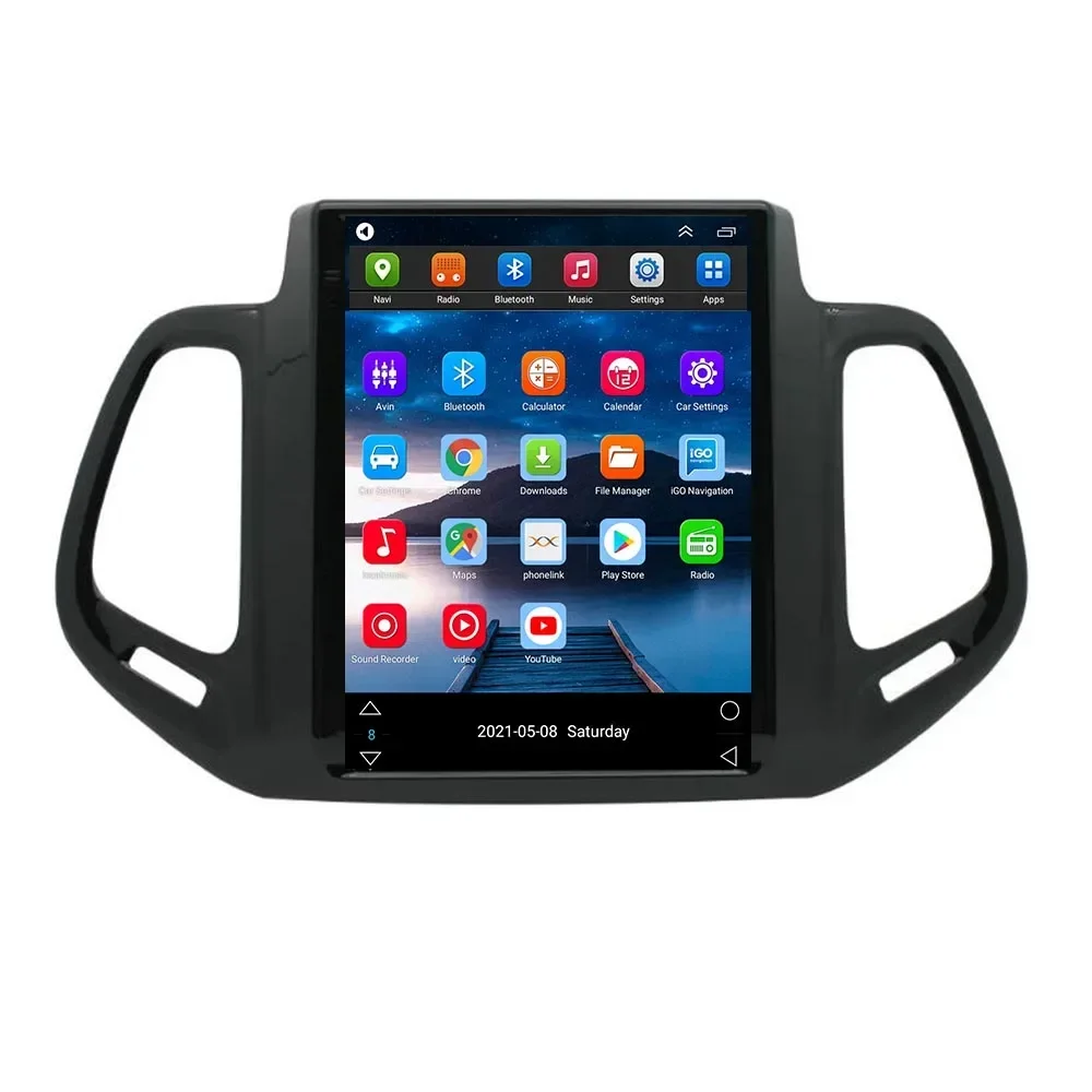 Фото 9,7 Android 14 Carplay Автомобильный радиоприемник Carplay для Jeep Compass 2MP 2016-2030 Стерео 5G Головное устройство Автомобильный мультимедийный плеер Сенсорный дисплей №2