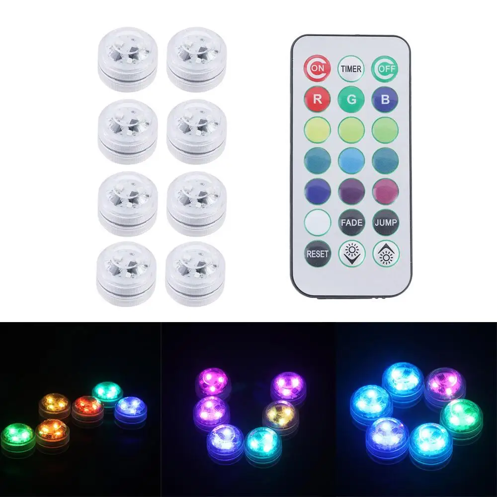 RGB ваза для пруда, декор для бассейна, свадьбы, гидромассажная ванна, ночник, украшение для вечеринки, светильник для бассейна, погружные светодиодные фонари