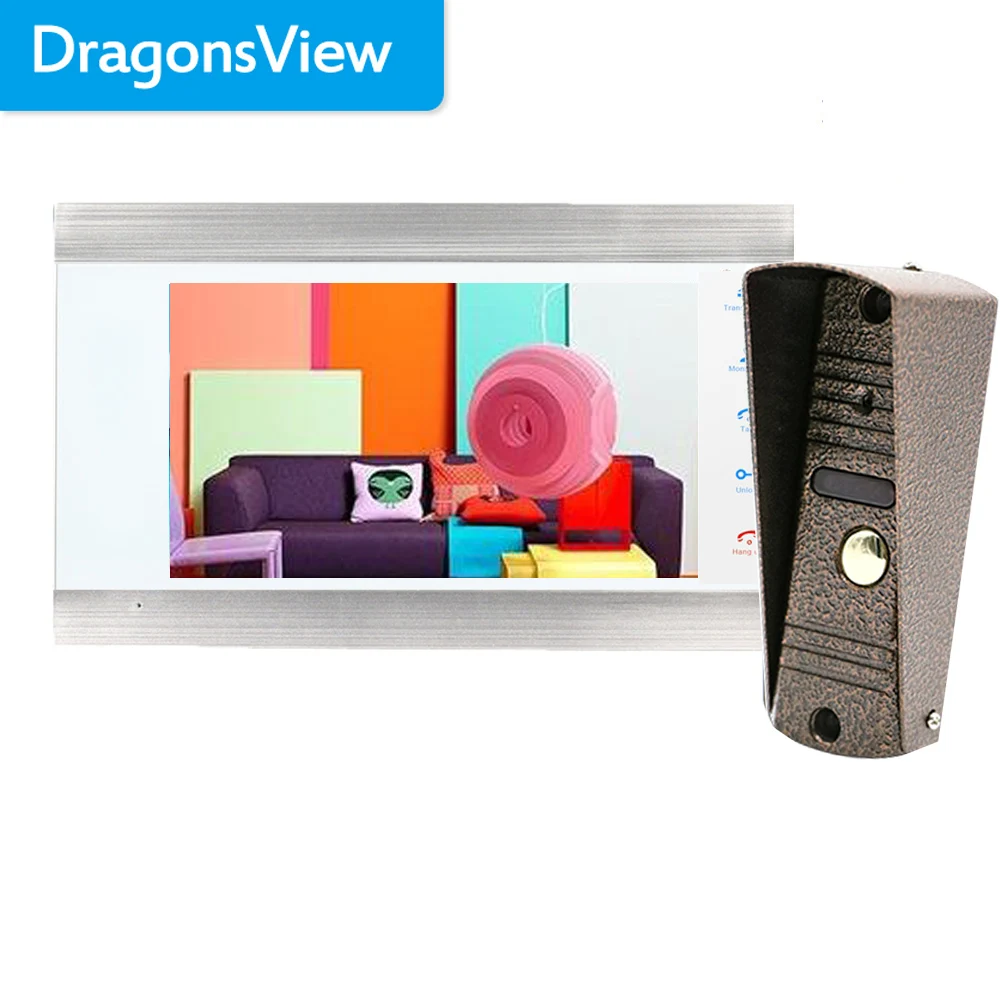 Видеодомофон Dragonsview, дверной звонок, камера, 7-дюймовая домашняя система внутренней связи