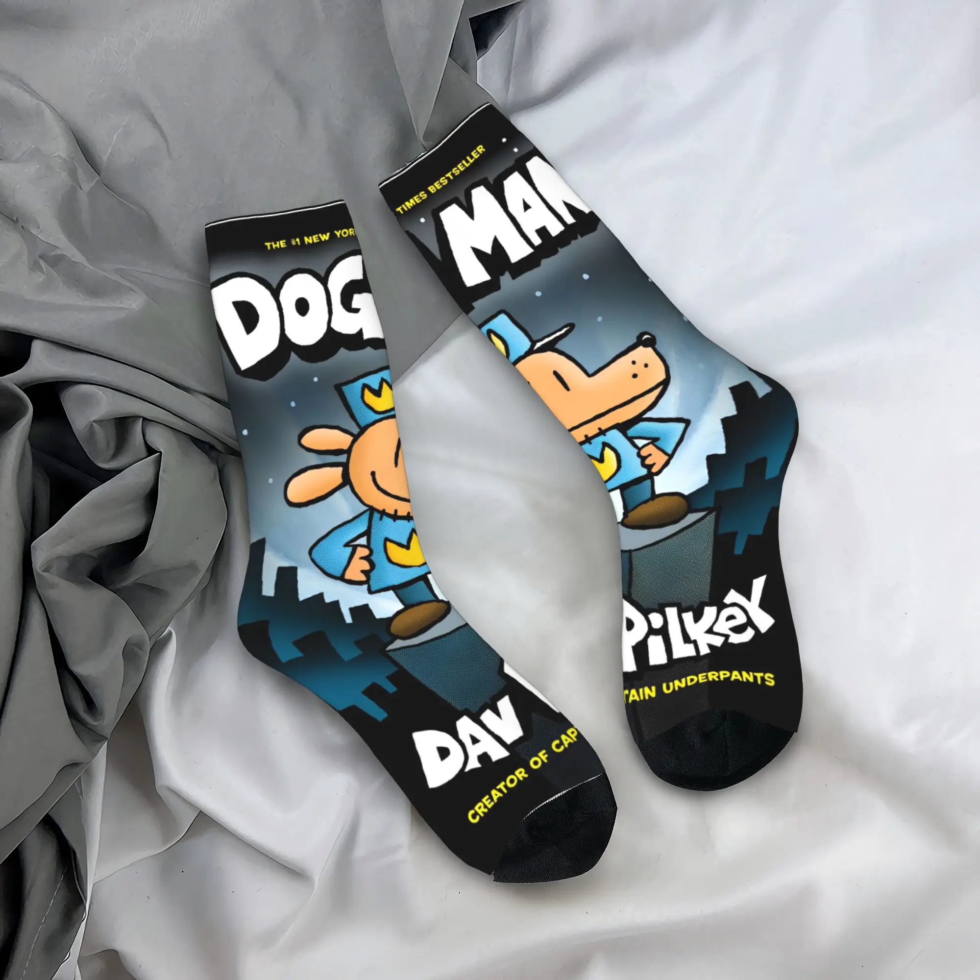 Фото Dogman крутые комиксные осенние зимние крутые женские мужские носки аниме поглощающие пот носки средней длины №3
