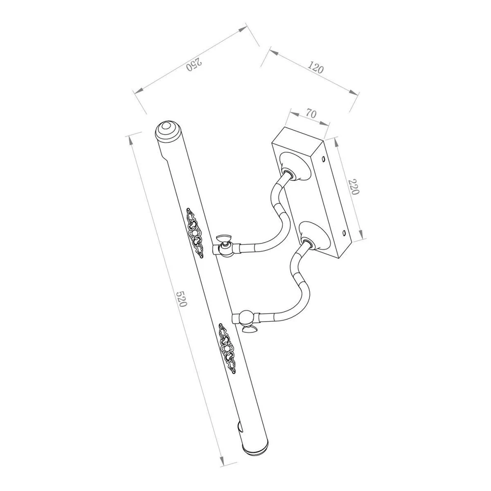 Фото Подсветка Maytoni Oculus, MIR014WL-L10G3K, для картин, классика, золотой, металл №2