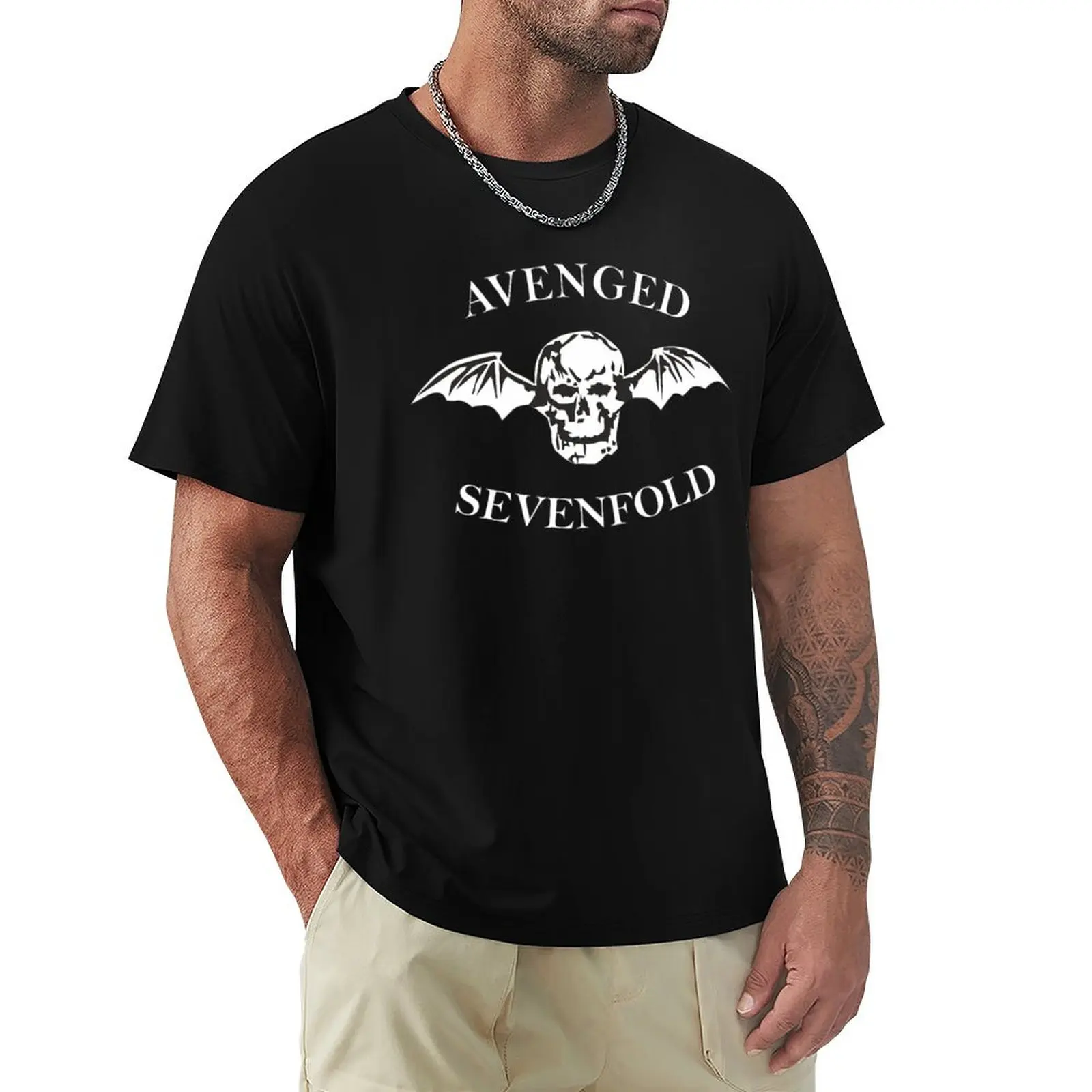 Футболка Avenged Sevenfold, топы, рубашки, футболки с рисунком, хлопковые футболки с рисунком, мужская мода
