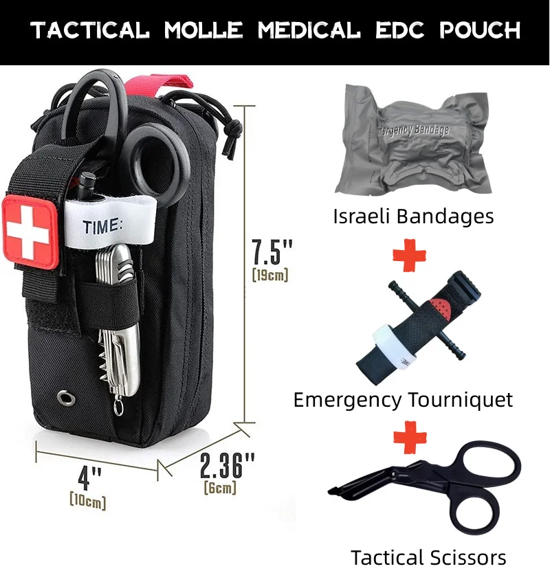Медицинская сумка Molle EDC, аварийная повязка EMT, жгут, аварийный комплект для ножниц, сумка для спасения жизни