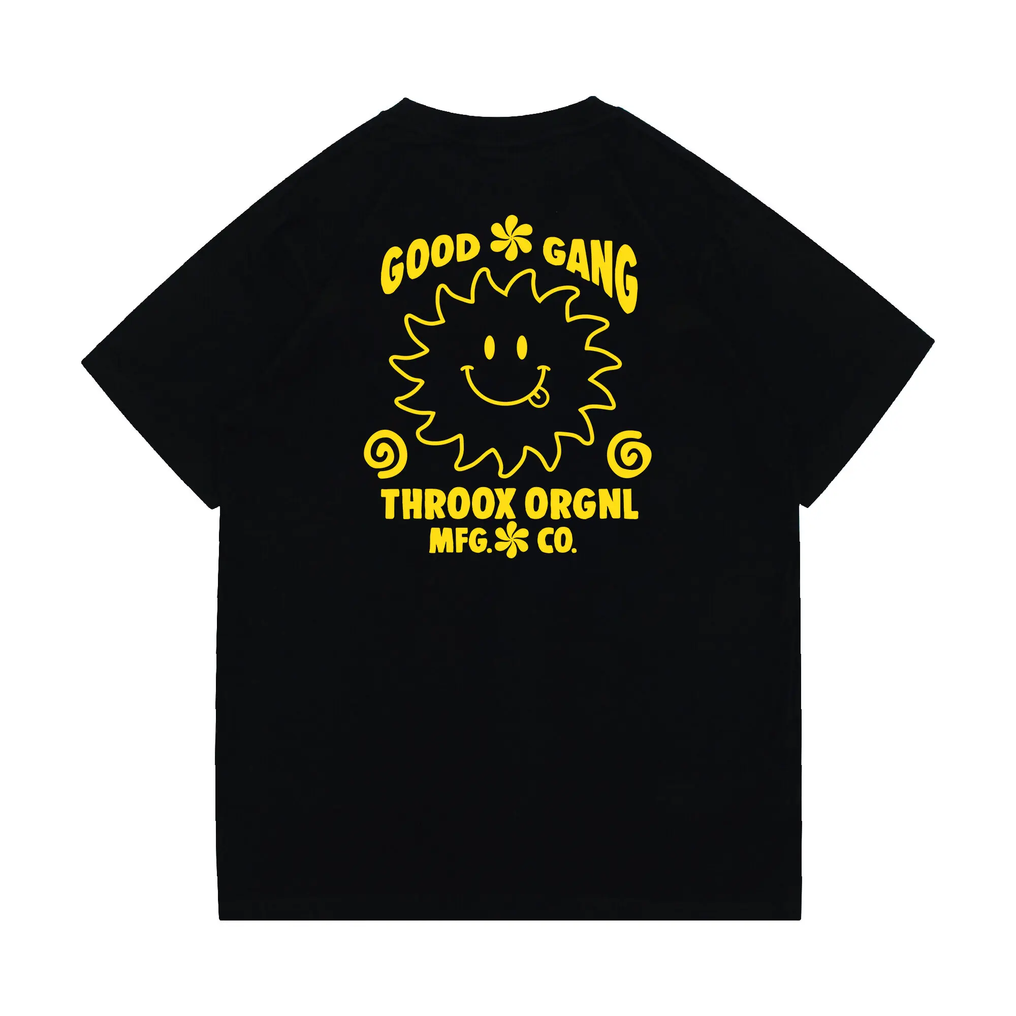 Футболка Throox Kaos Pendek Sunny Smilow, черный хлопок, чесаная, 30-х годов