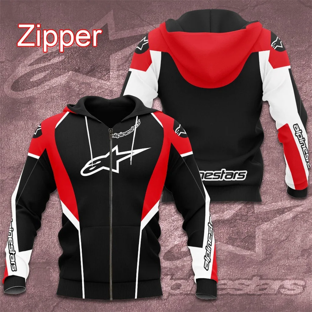 MotGP Racing-мужская спортивная куртка с 3D принтом, Модель толстовка с молнией, мужская спортивная одежда, весна и осень