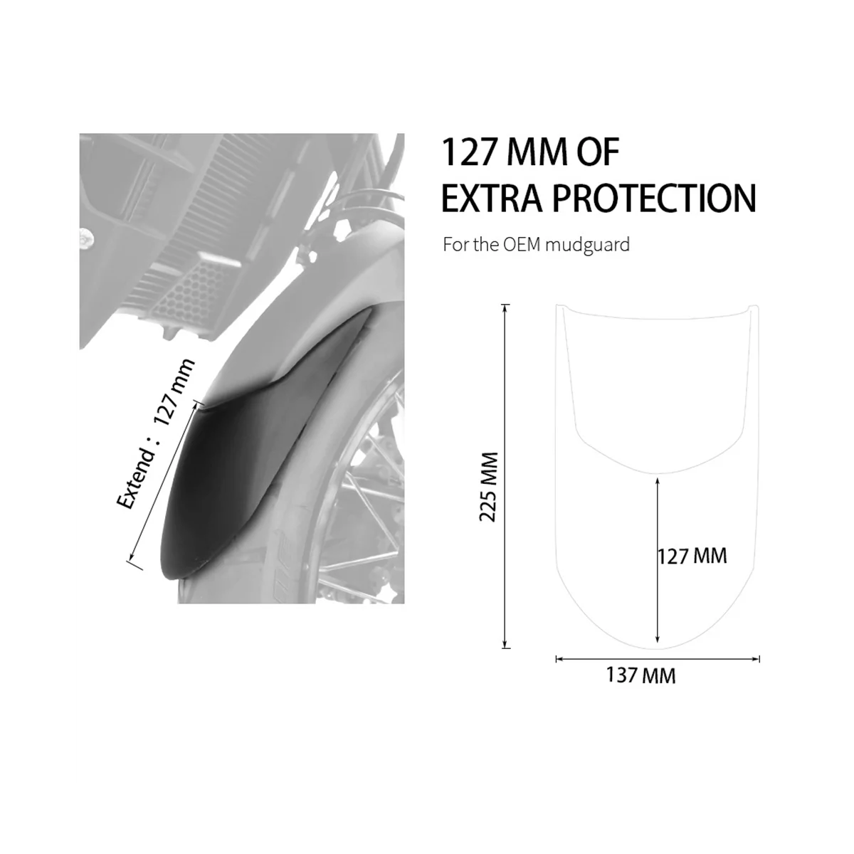 Фото Переднее крыло мотоцикла, удлинитель брызговика для Honda VFR 1200 X VFR1200X Crosstourer 2012-2015- №3