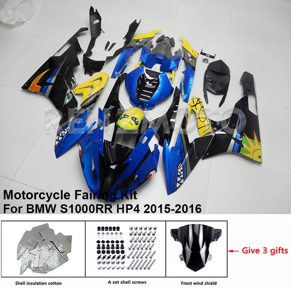 Высокое качество для BMW S1000RR HP4 2015-2016, комплект кузова, комплект обтекателей для мотоцикла и велосипеда, корпус из АБС-пластика, инъекция 15-16