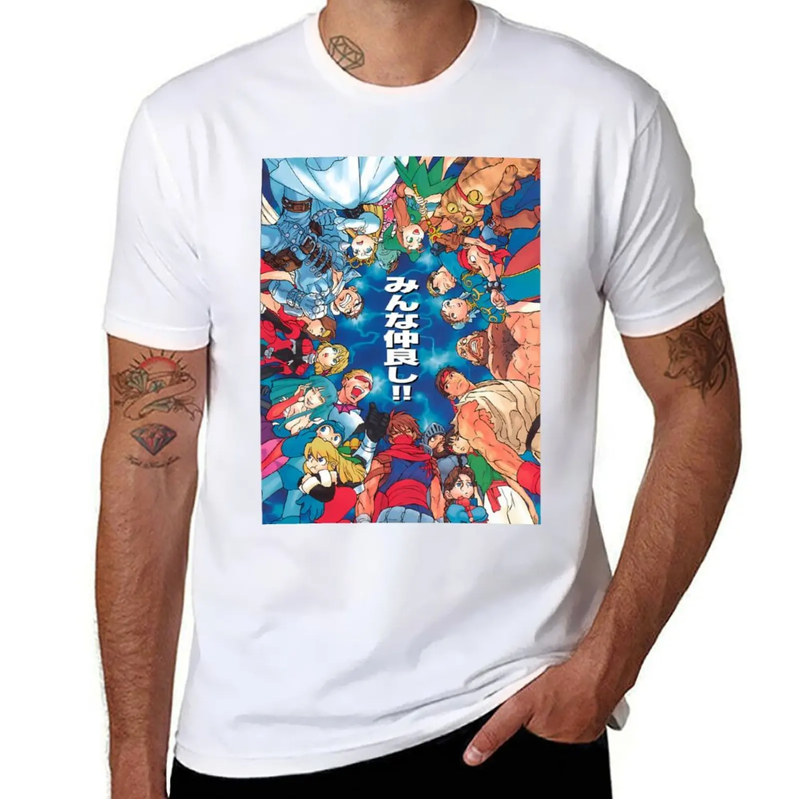 Ретро Capcom art Psx футболка в стиле манги мужские футболки с рисунком футболки с принтами футболка