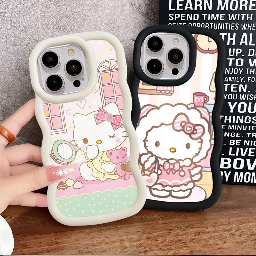 Soft Phone Cover Case for Xiaomi Redmi Note 8 9S 14 Pro 10S 9 11 12 13 Pro Plus 10 Pink Cat H-elloS K-ittyS