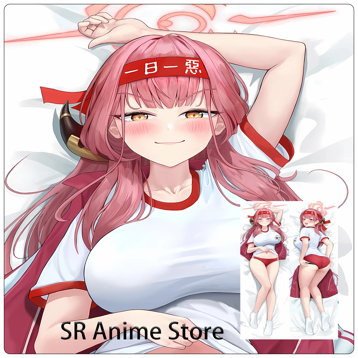 Подушка Dakimakura с аниме голубым архивом, обнимающая наволочка для тела, праздничные подарки, двухсторонняя наволочка Rikuhachima Aru