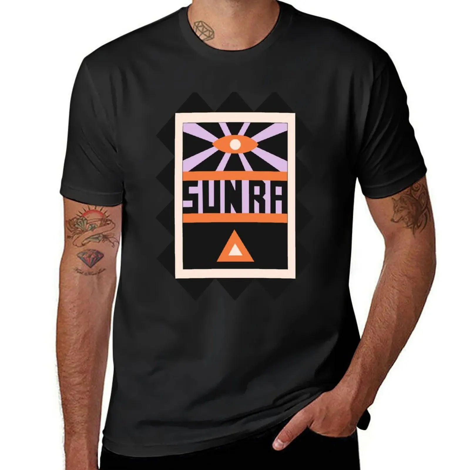 Футболка Sun Ra, винтажные тяжелые простые белые мужские футболки